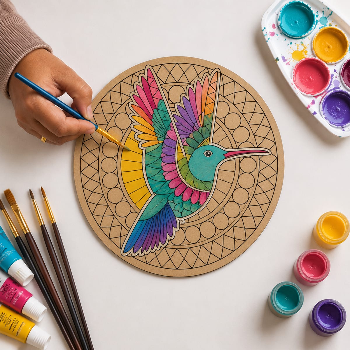 Kolibri im Mandala - 8