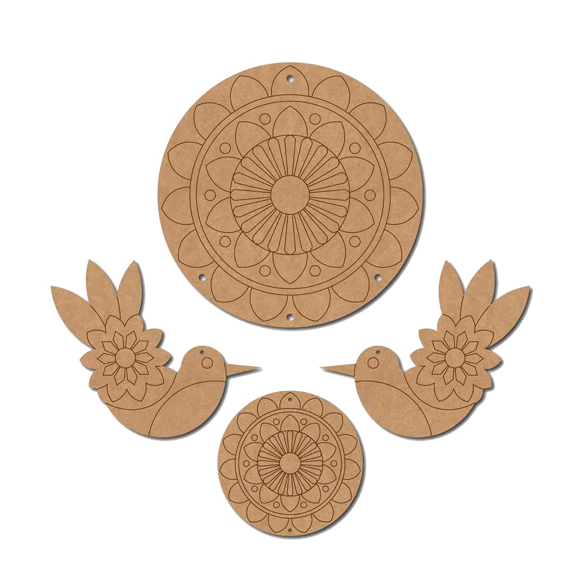 Vogelpaar im Mandala