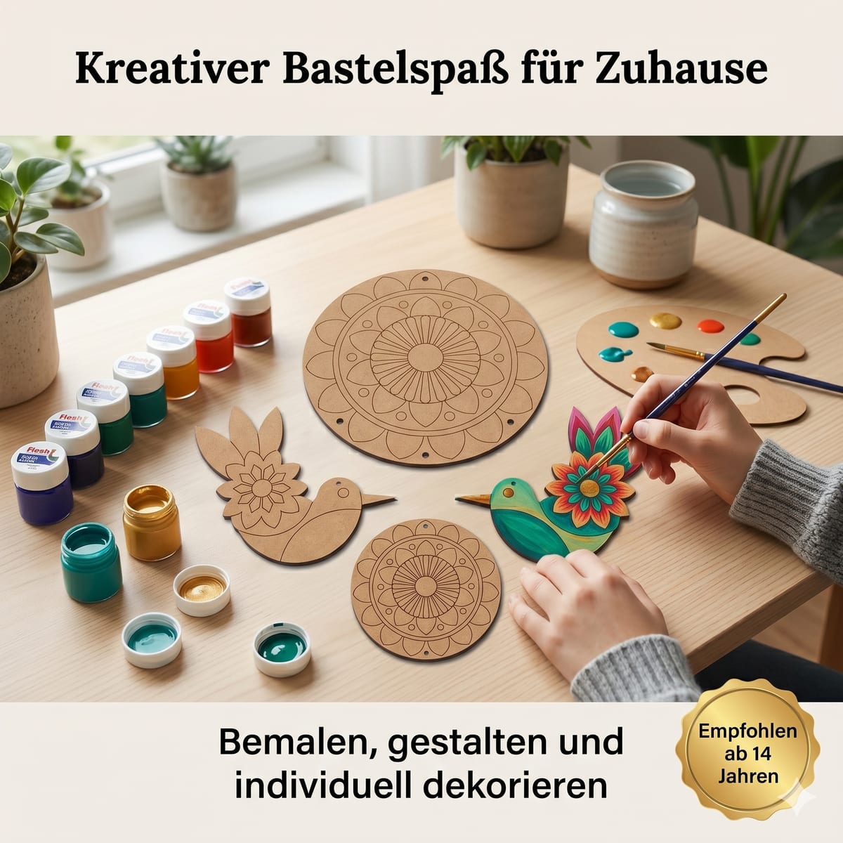 Vogelpaar im Mandala