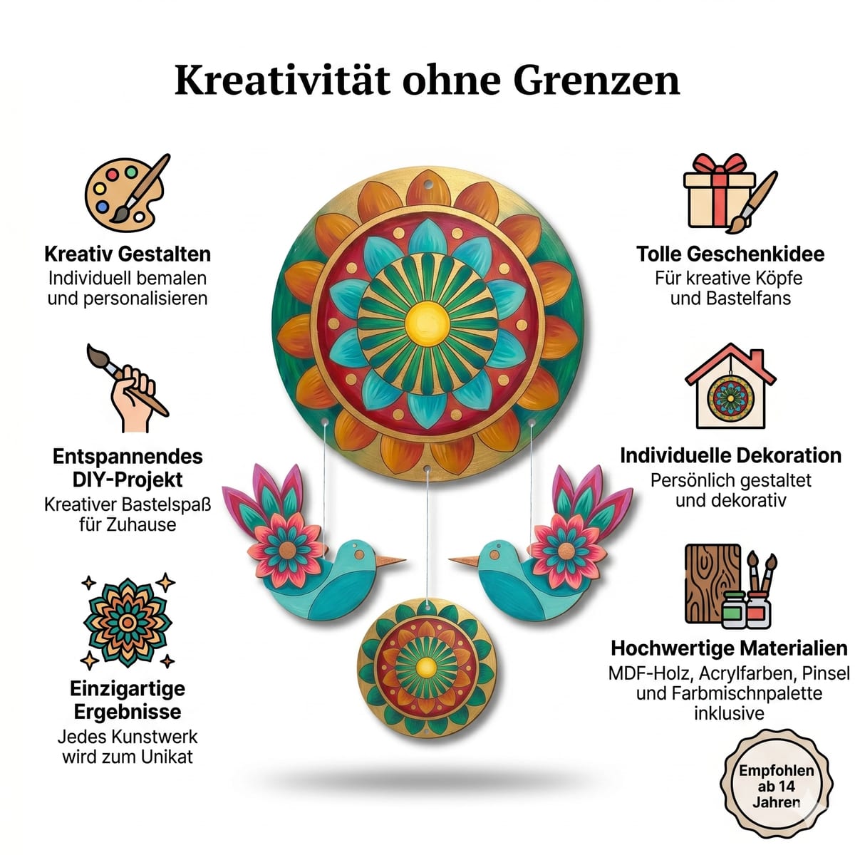 Vogelpaar im Mandala - 6