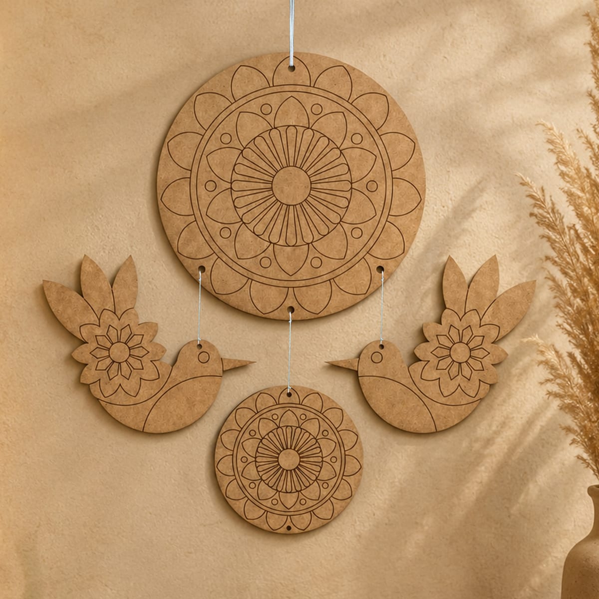 Vogelpaar im Mandala - 8