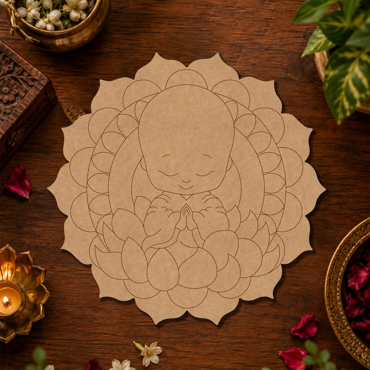Buddha-Baby im Lotus - 9