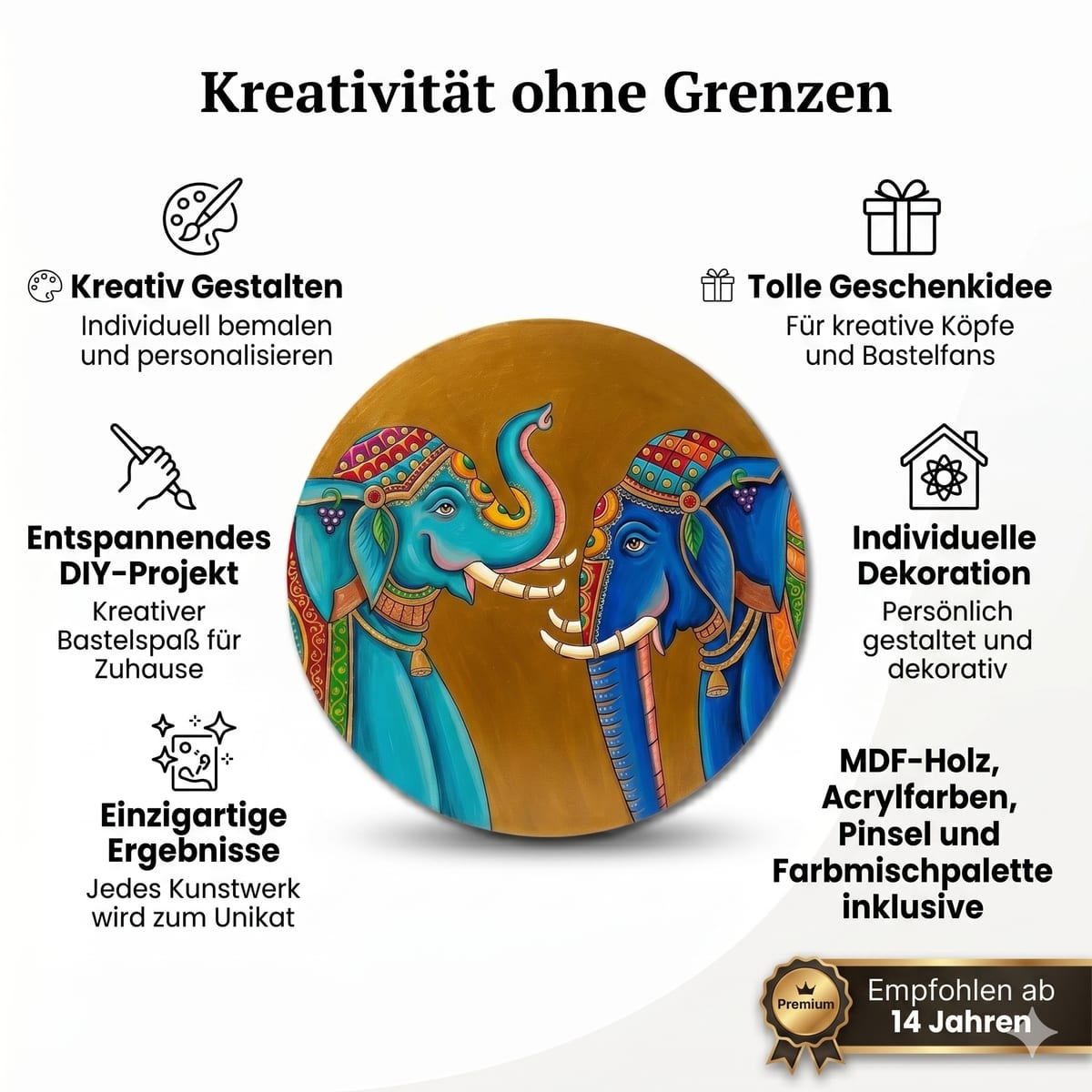 Elefanten mit Ornamenten - 6